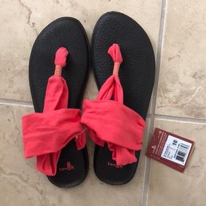 Sanuk Yoga Sling Sandals in Coral